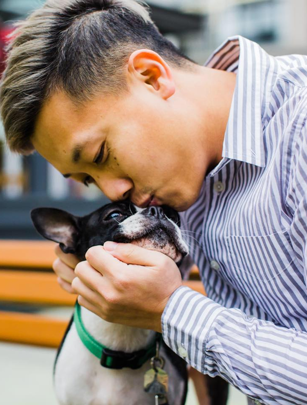 Scott Truong with his dog Miko